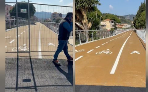 Ciclabile a Diano Marina: progettazione errata per la pista pedonale, ecco il video