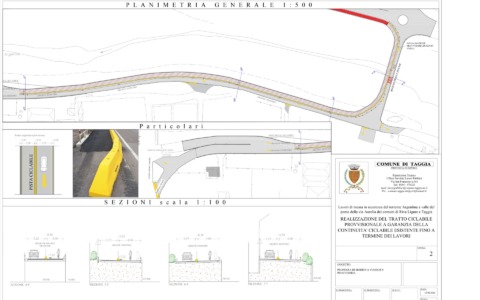 Inizia la realizzazione del nuovo percorso ciclabile a Taggia: senso unico verso il mare