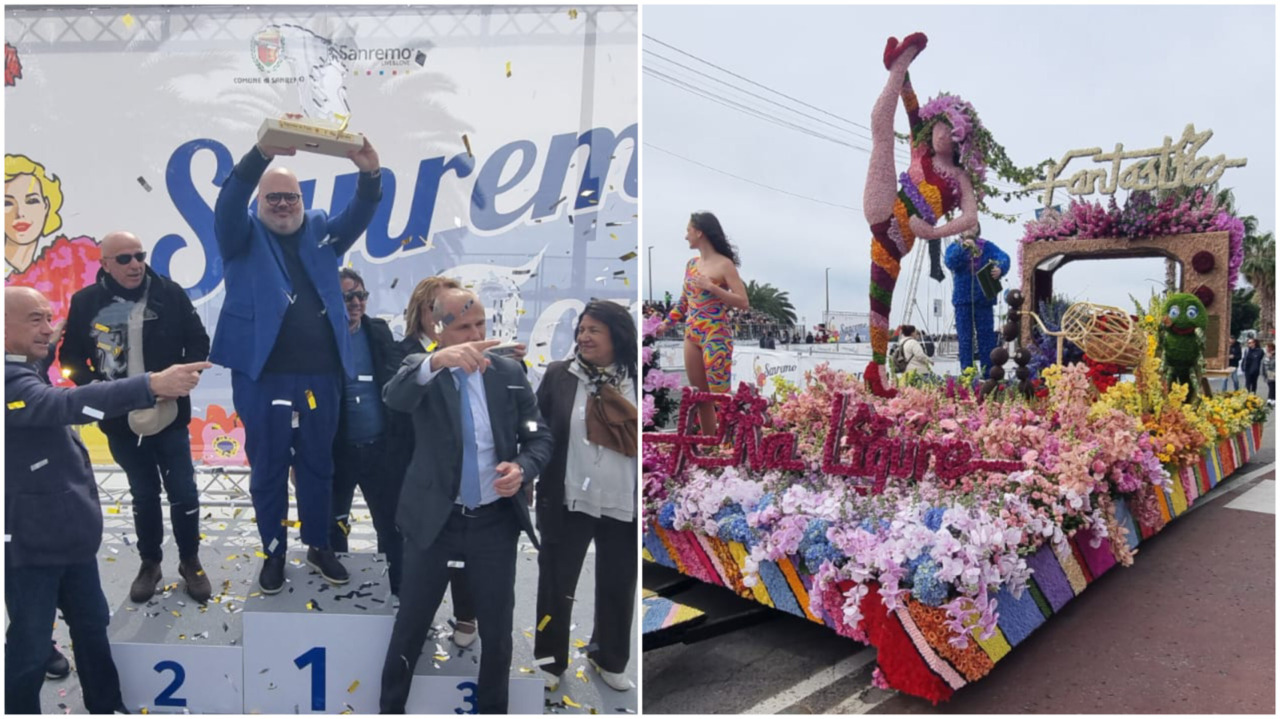 Riva Ligure si aggiudica nuovamente il primo premio ai Carri Fioriti con il carro “Fantastico”