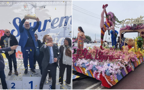Riva Ligure si aggiudica nuovamente il primo premio ai Carri Fioriti con il carro “Fantastico”
