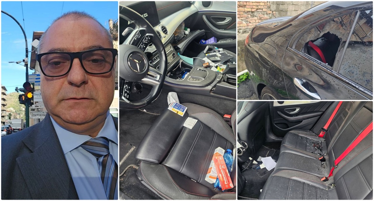 Vandalizzata l’auto del sindaco di Vallecrosia, Fabio Perri: le immagini