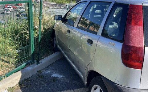 Auto senza freno a mano sfonda la recinzione dell’area cani