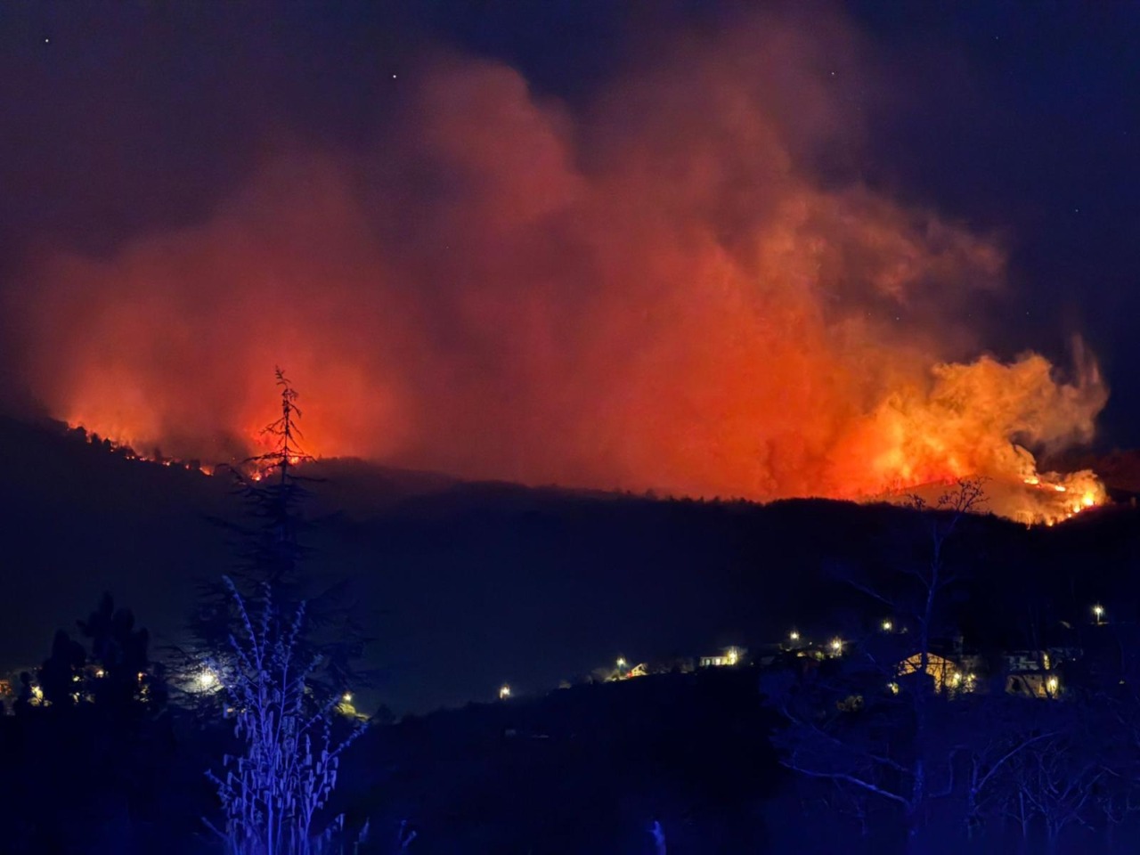 Incendi boschivi in corso nella provincia di Imperia