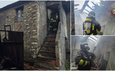 Incendio in una casa rurale a Taggia, intervengono i vigili del fuoco
