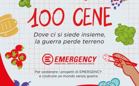 Slasadrena per la pace: 100 cene a favore di Emergency