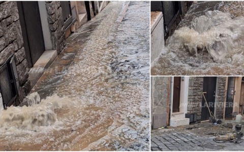 Un’esplosione di conduttura provoca una massiccia perdita d’acqua a Ospedaletti