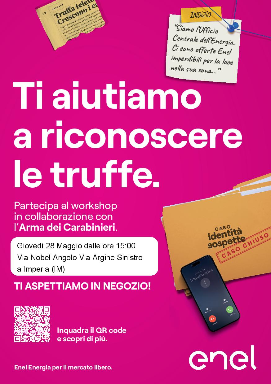 Carabinieri ed Enel a Imperia per informare su truffe telefoniche
