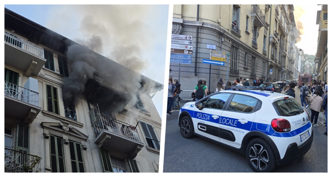 Fiamme in un’abitazione in Via Zeffiro Massa a Sanremo