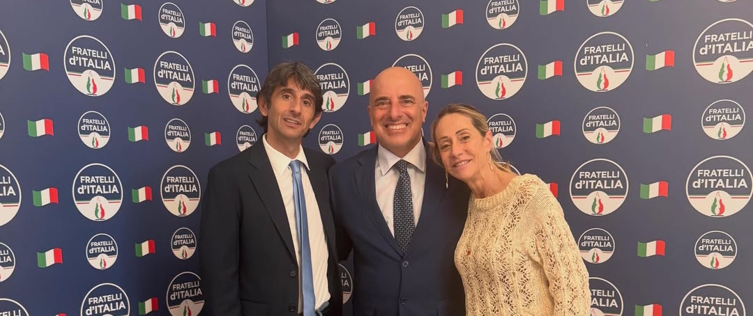 Gianni Berrino incontra Arianna Meloni e Giovanni Donzelli nella sede di FdI