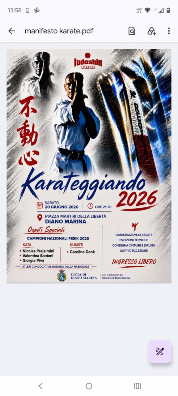 Fudoshin Karate Liguria: grande festa di chiusura a Diano Marina