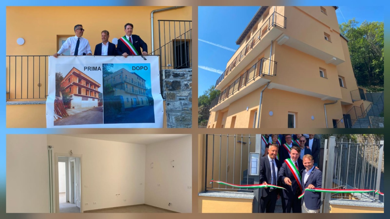 Inaugurata la nuova palazzina di edilizia pubblica a Caravonica: dieci alloggi dopo cinquant’anni