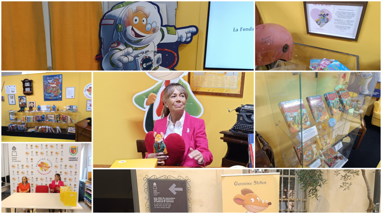 Inaugurazione della sala dedicata a Geronimo Stilton al Museo Civico di Sanremo