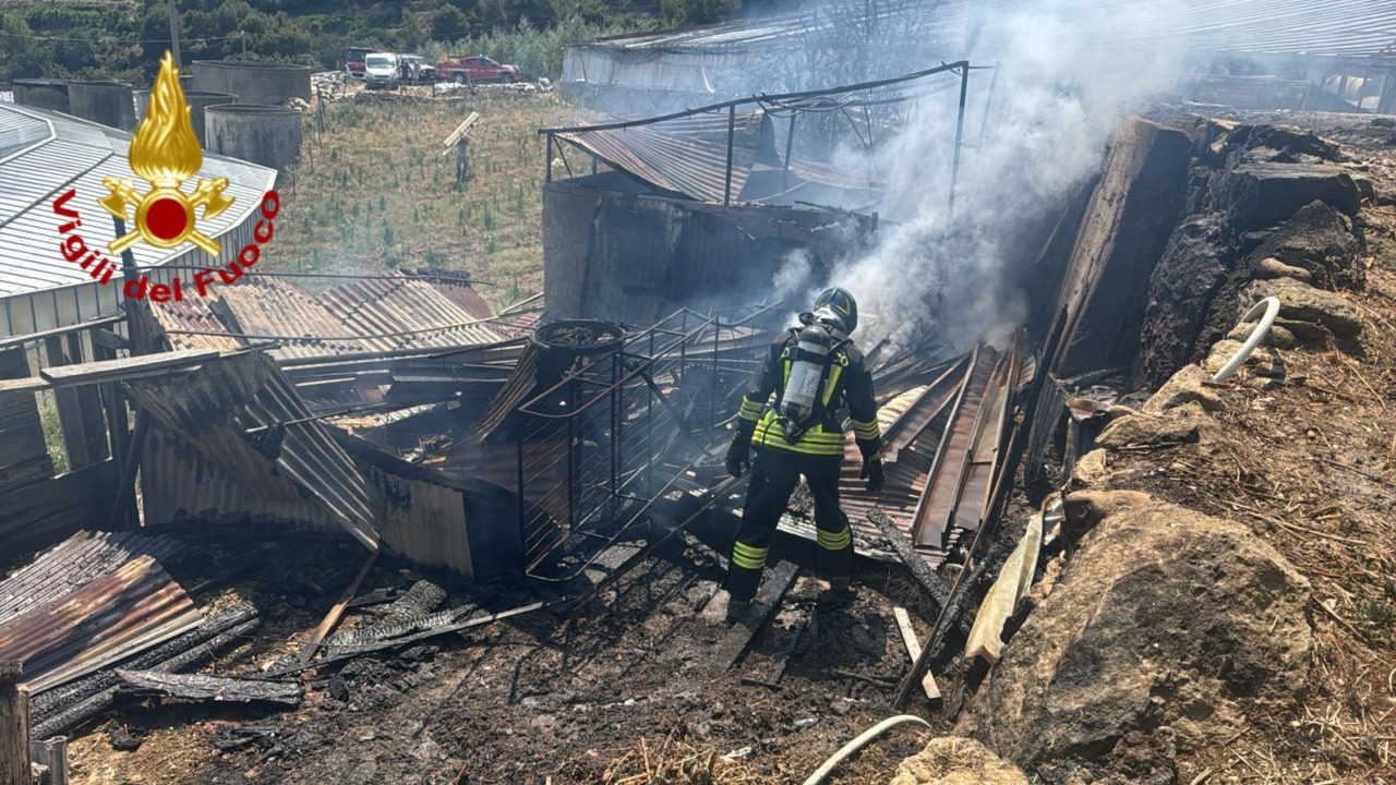 Incendio distrugge baracche nel comune di Riva Ligure