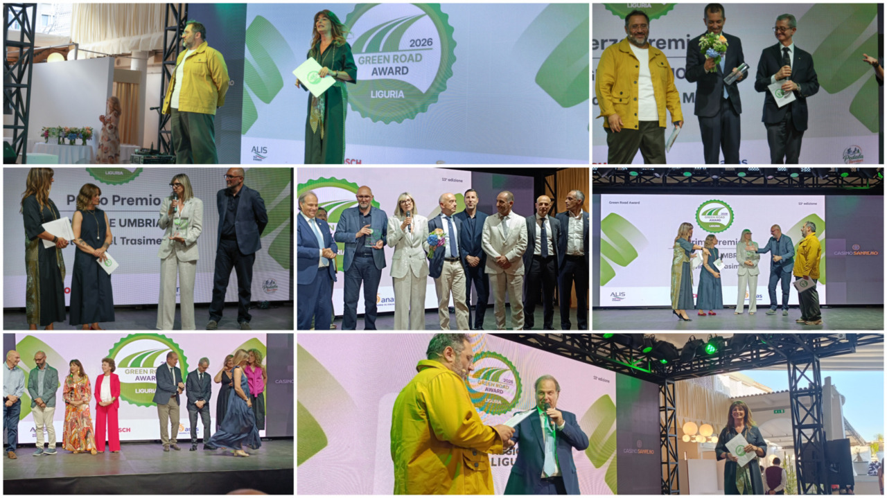 La Regione Umbria trionfa al Green Road Award 2026 con la cerimonia al Roof Garden
