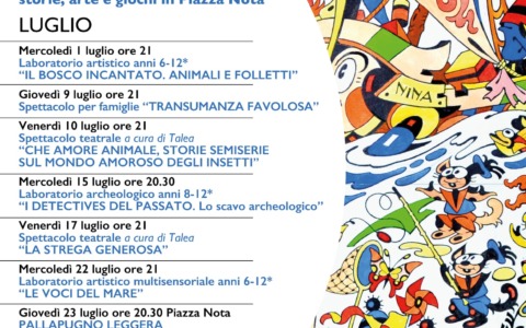 Laboratori estivi per bambini in piazza Nota