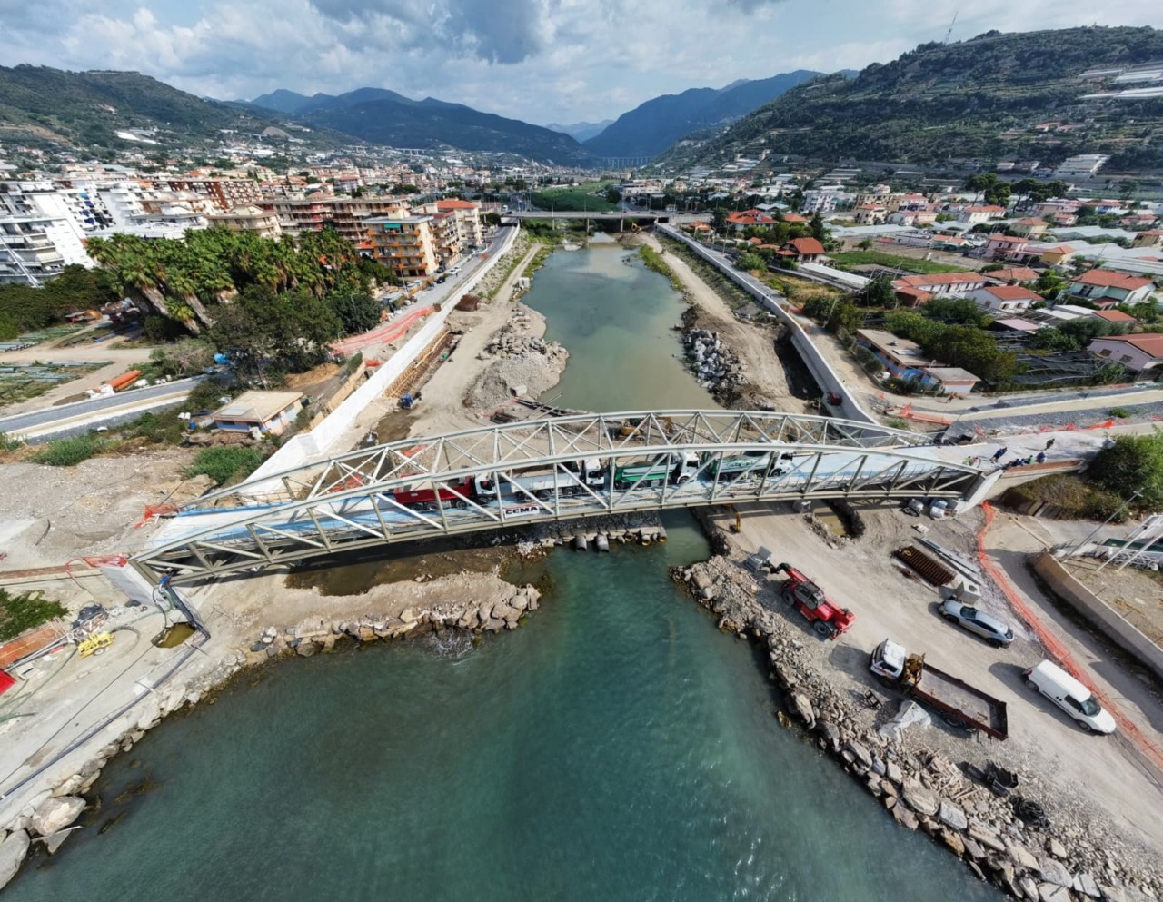 Collaudo del nuovo ponte tra Riva Ligure e Taggia: risultati positivi