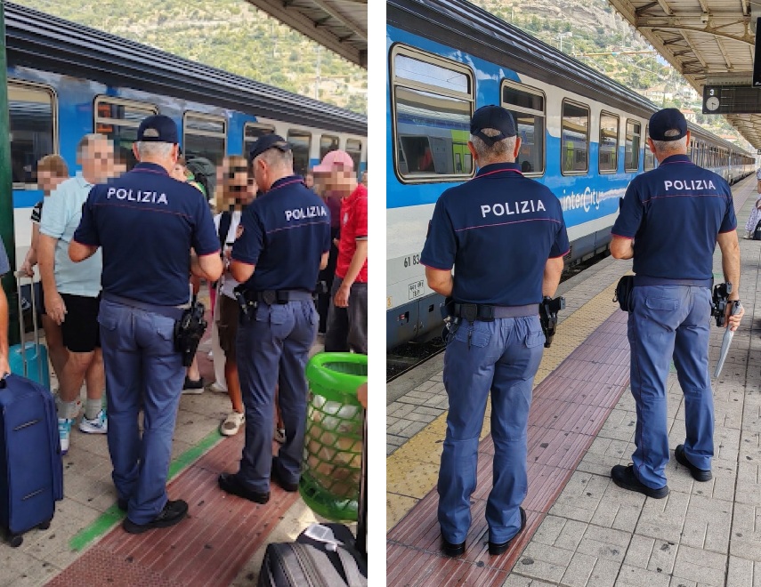 Controllo di settecento passeggeri con metal detector a Ventimiglia