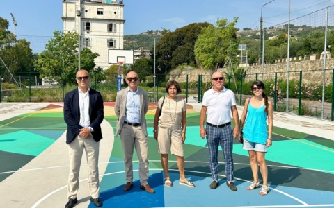 Inaugurato il campo di basket a Pian di Poma