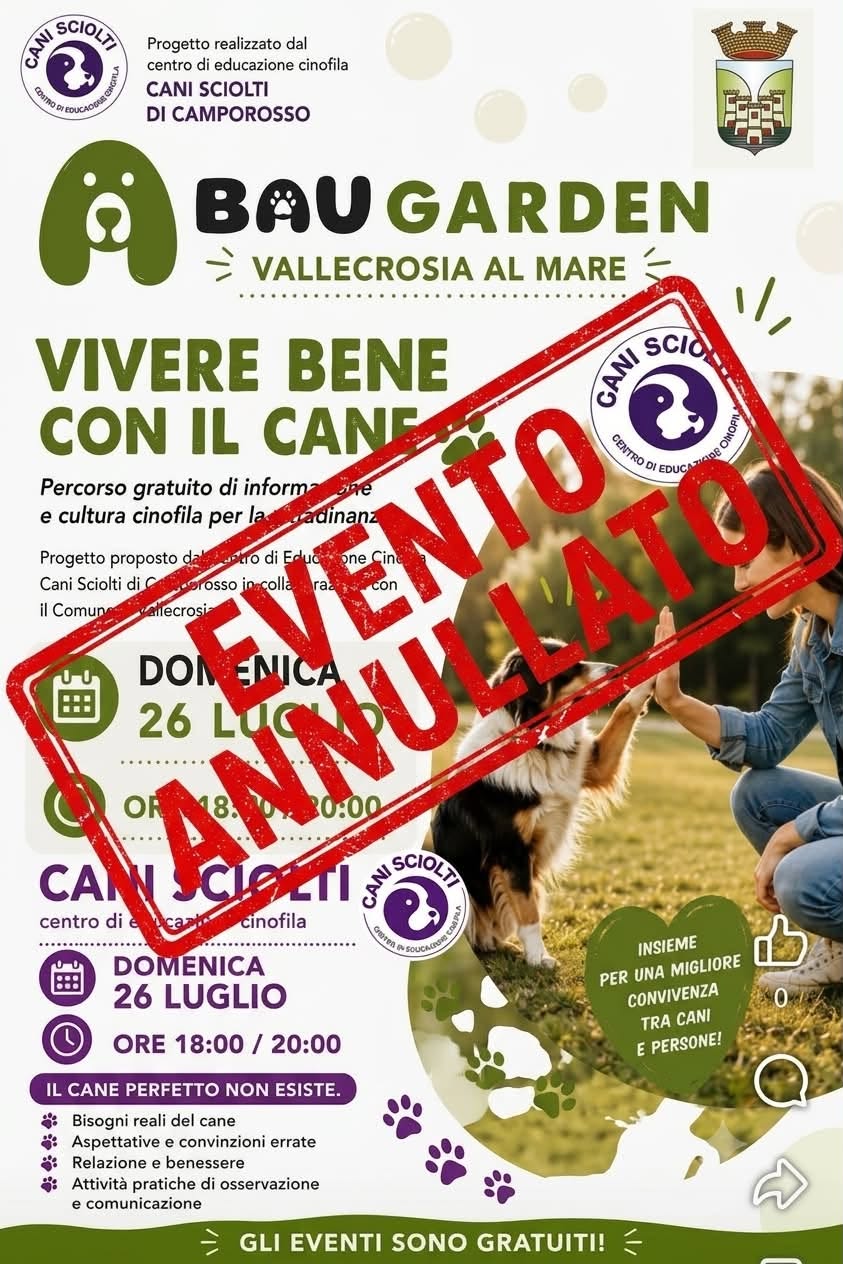 Maltempo costringe all’annullamento dell’evento al Bau Garden di Vallecrosia al Mare
