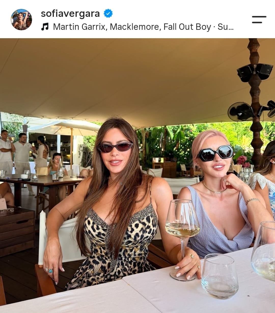 Sofia Vergara pranzo al Twiga Baia Benjamin con amici